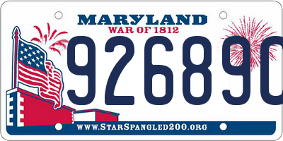 MD license plate 92689CP