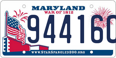 MD license plate 94416CE