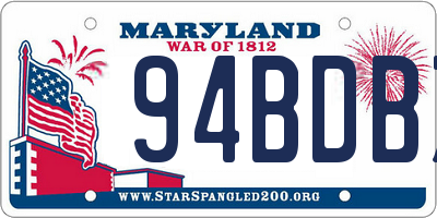 MD license plate 94BDBZ