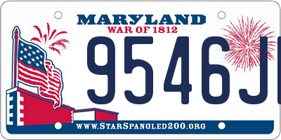 MD license plate 9546JD