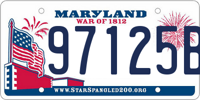 MD license plate 97125BY