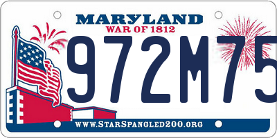 MD license plate 972M758