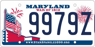 MD license plate 9979Z6