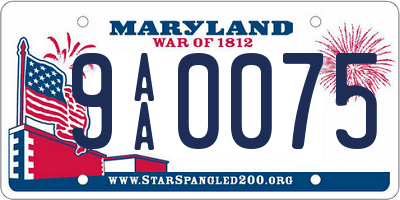 MD license plate 9AA0075