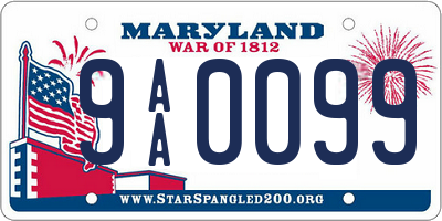 MD license plate 9AA0099