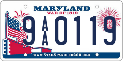 MD license plate 9AA0119
