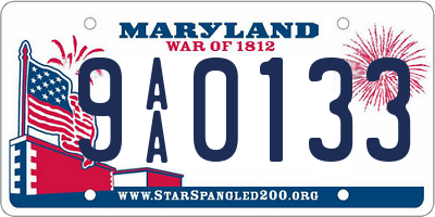 MD license plate 9AA0133