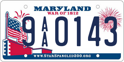 MD license plate 9AA0143