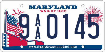 MD license plate 9AA0145