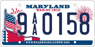 MD license plate 9AA0158