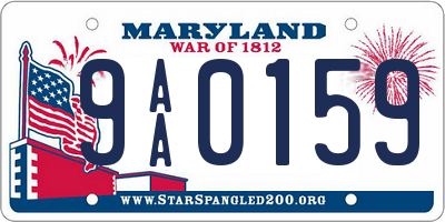 MD license plate 9AA0159