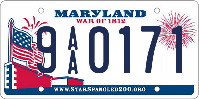 MD license plate 9AA0171