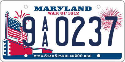 MD license plate 9AA0237