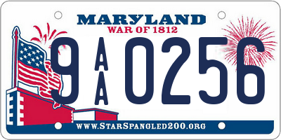 MD license plate 9AA0256
