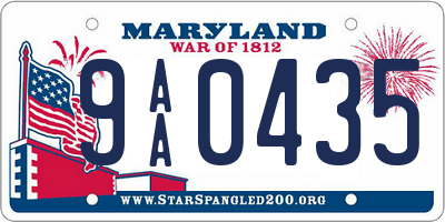 MD license plate 9AA0435