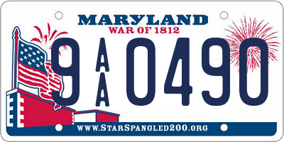 MD license plate 9AA0490