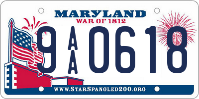 MD license plate 9AA0618