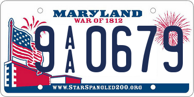 MD license plate 9AA0679