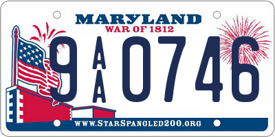 MD license plate 9AA0746