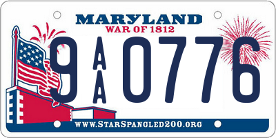 MD license plate 9AA0776