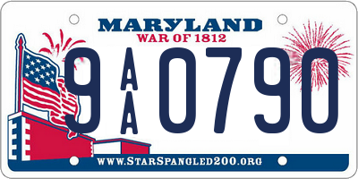 MD license plate 9AA0790