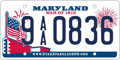 MD license plate 9AA0836