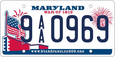 MD license plate 9AA0969
