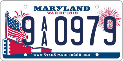 MD license plate 9AA0979