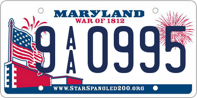 MD license plate 9AA0995