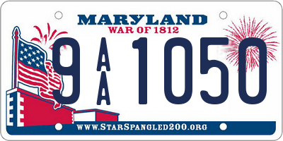 MD license plate 9AA1050