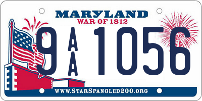 MD license plate 9AA1056