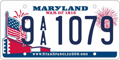 MD license plate 9AA1079