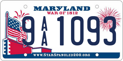MD license plate 9AA1093