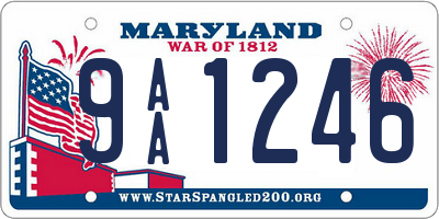 MD license plate 9AA1246