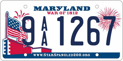 MD license plate 9AA1267