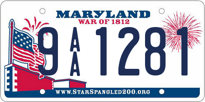 MD license plate 9AA1281