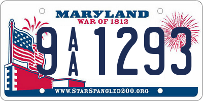 MD license plate 9AA1293
