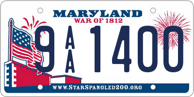 MD license plate 9AA1400