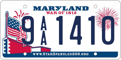 MD license plate 9AA1410