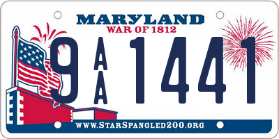 MD license plate 9AA1441