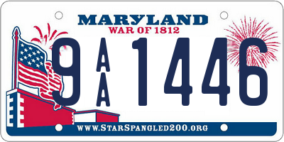 MD license plate 9AA1446