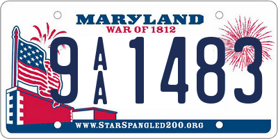MD license plate 9AA1483