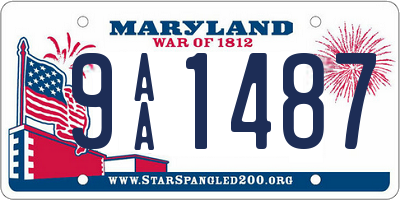 MD license plate 9AA1487