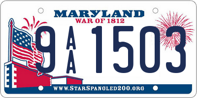 MD license plate 9AA1503
