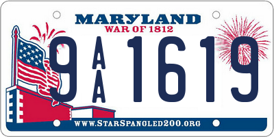 MD license plate 9AA1619