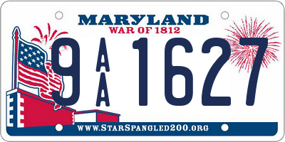 MD license plate 9AA1627