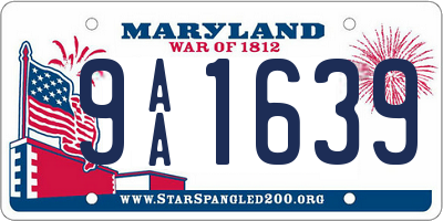 MD license plate 9AA1639