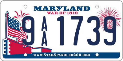 MD license plate 9AA1739