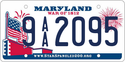MD license plate 9AA2095