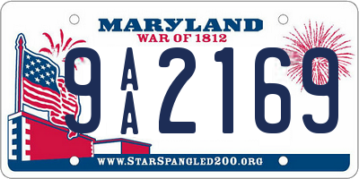 MD license plate 9AA2169